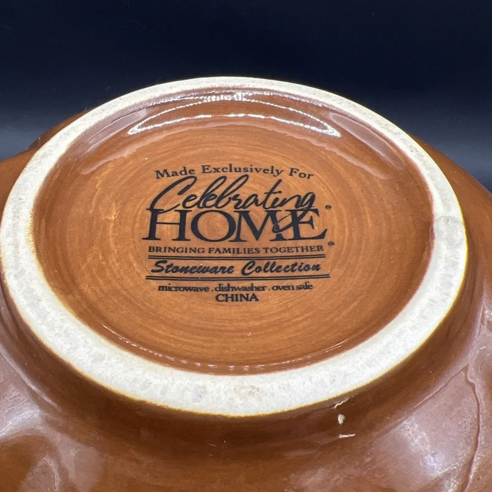 Celebrating Home Stoneware Collection Medium Bowl Brown Glaze Venetian Spice